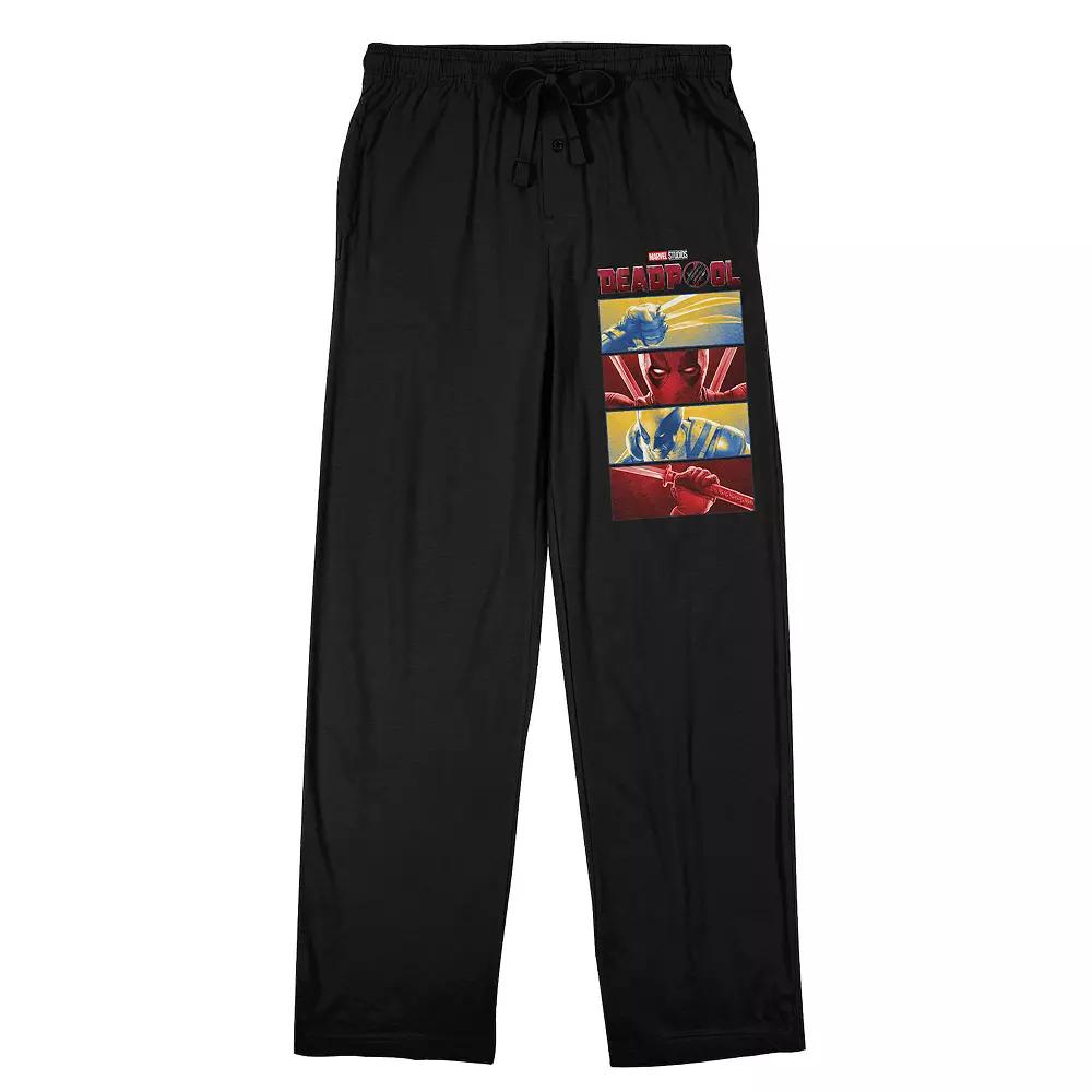 Men's Marvel Deadpool 3 Pajama Pants, Size: Large, Black Product Image