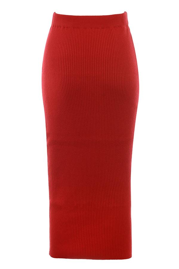 Lourdes  scarlet cashmere blend maxi skirt - sale Product Image