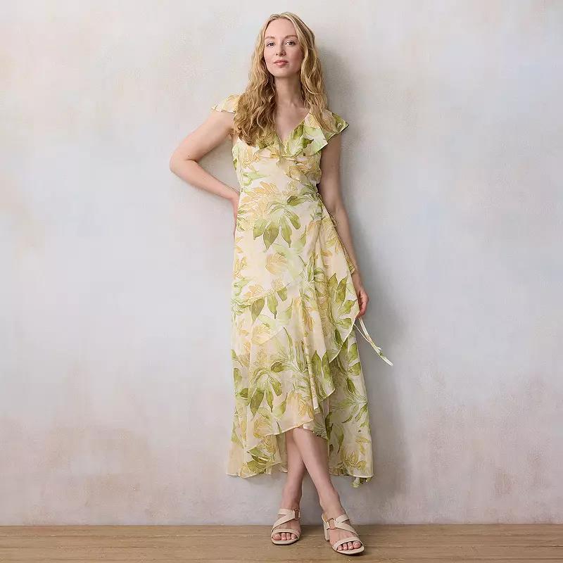 Women's LC Lauren Conrad Flutter Sleeve Wrap Maxi Dress,  Product Image