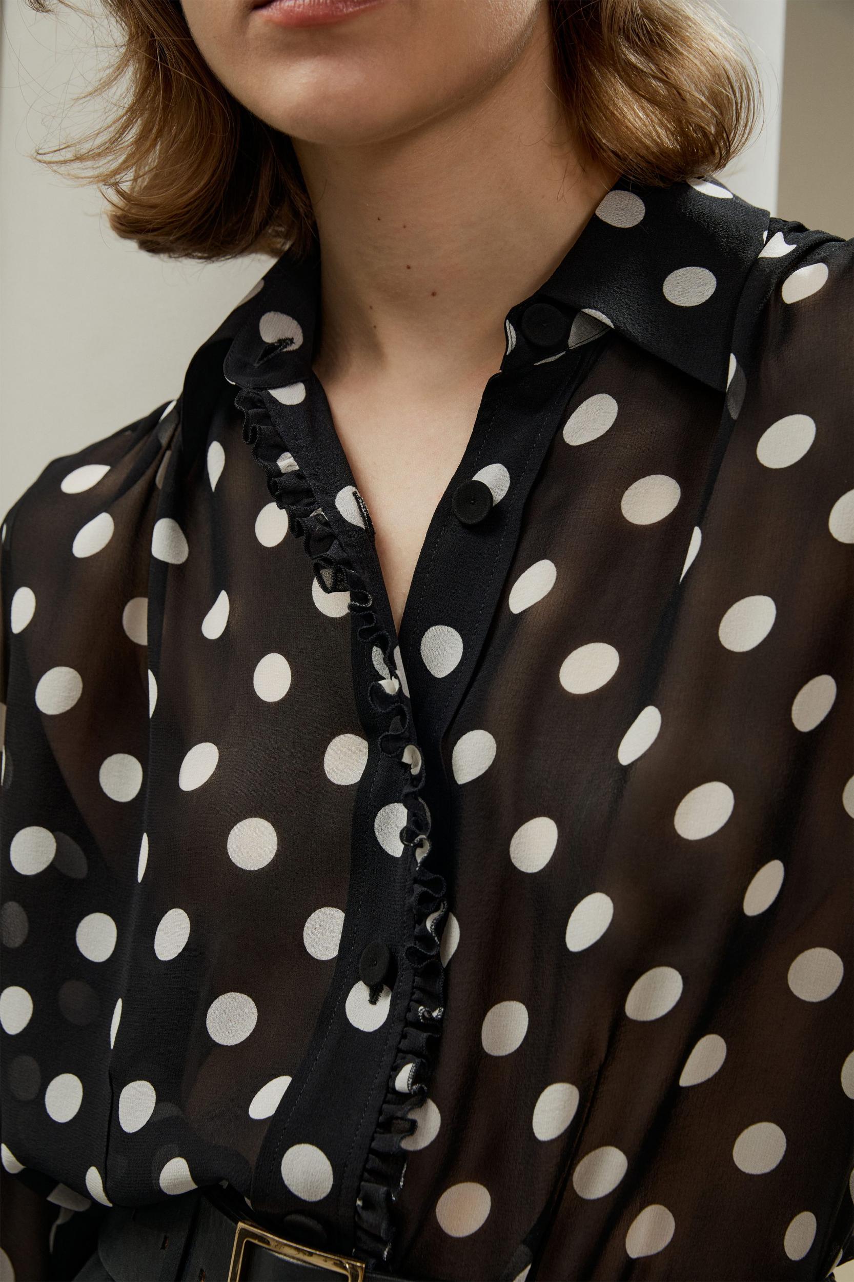 Polka Dots Georgette Blouse Product Image