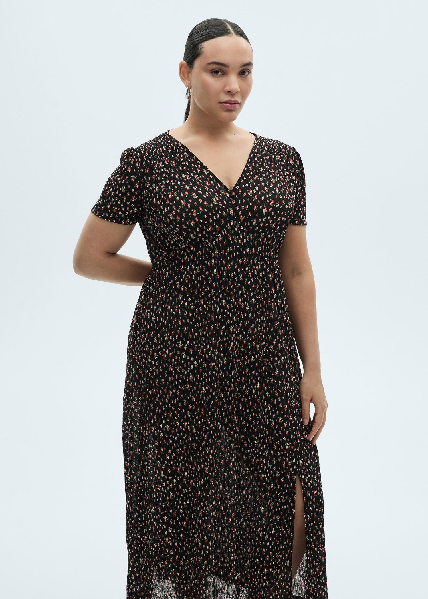 Printed midi-dress - Women | MANGO USA Product Image