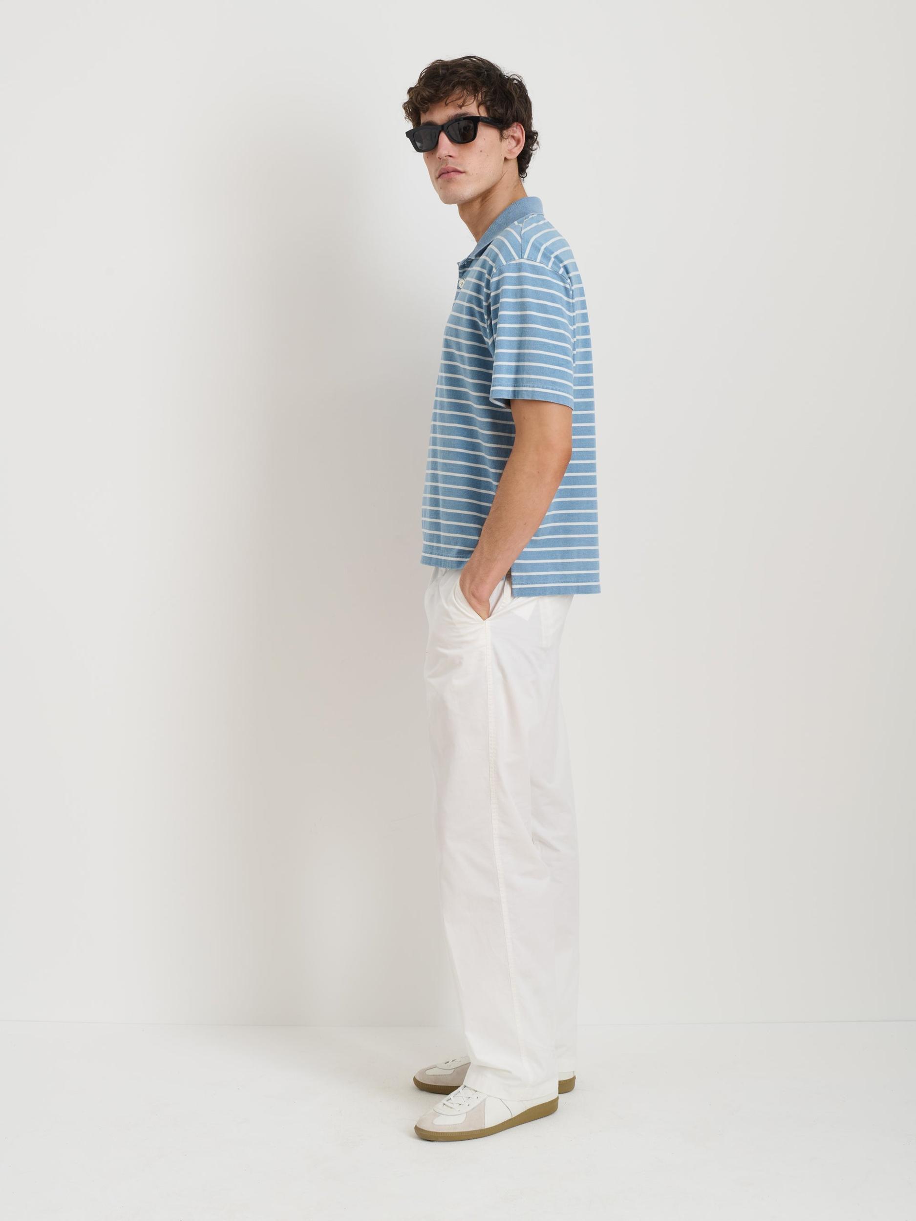 Lucas Polo In Indigo Stripe Product Image