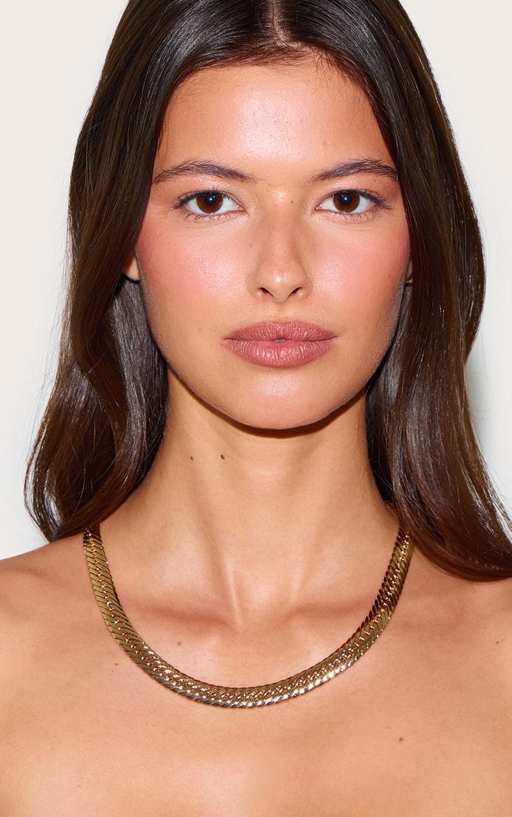 Gold Chunky Chain Simple Necklace Product Image