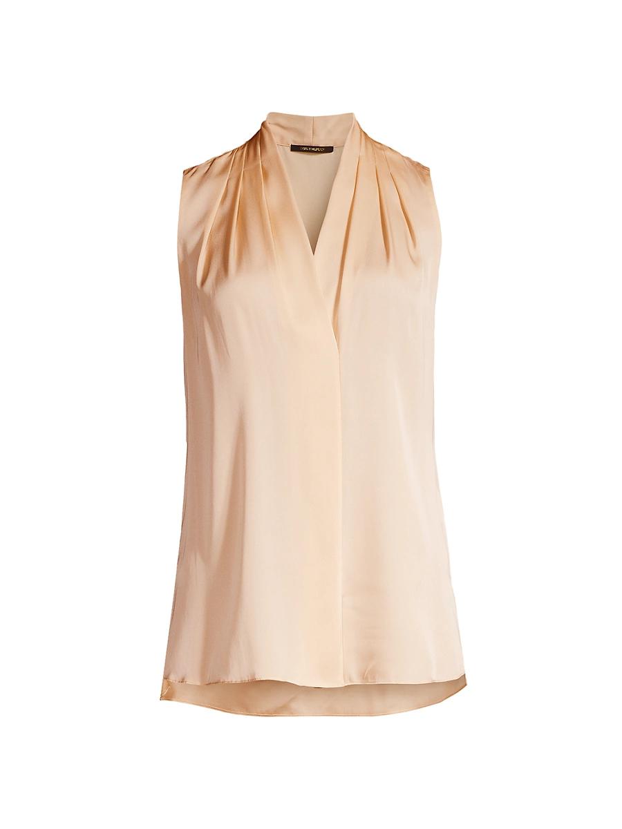 Womens Mila Sleeveless Silk-Blend Blouse Product Image