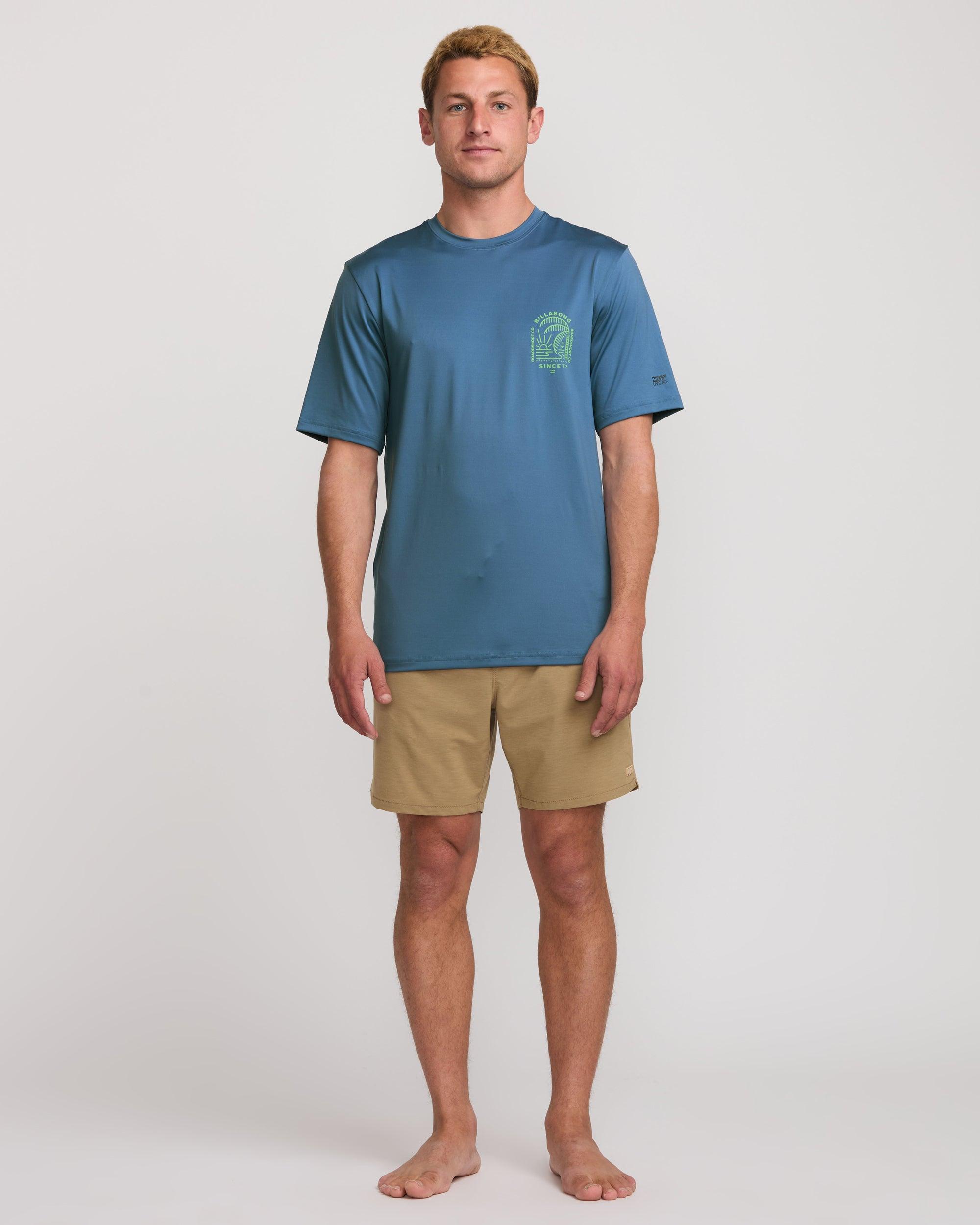 Last Night Loose Fit Short Sleeve Surf Tee - Bay Blue Male Product Image