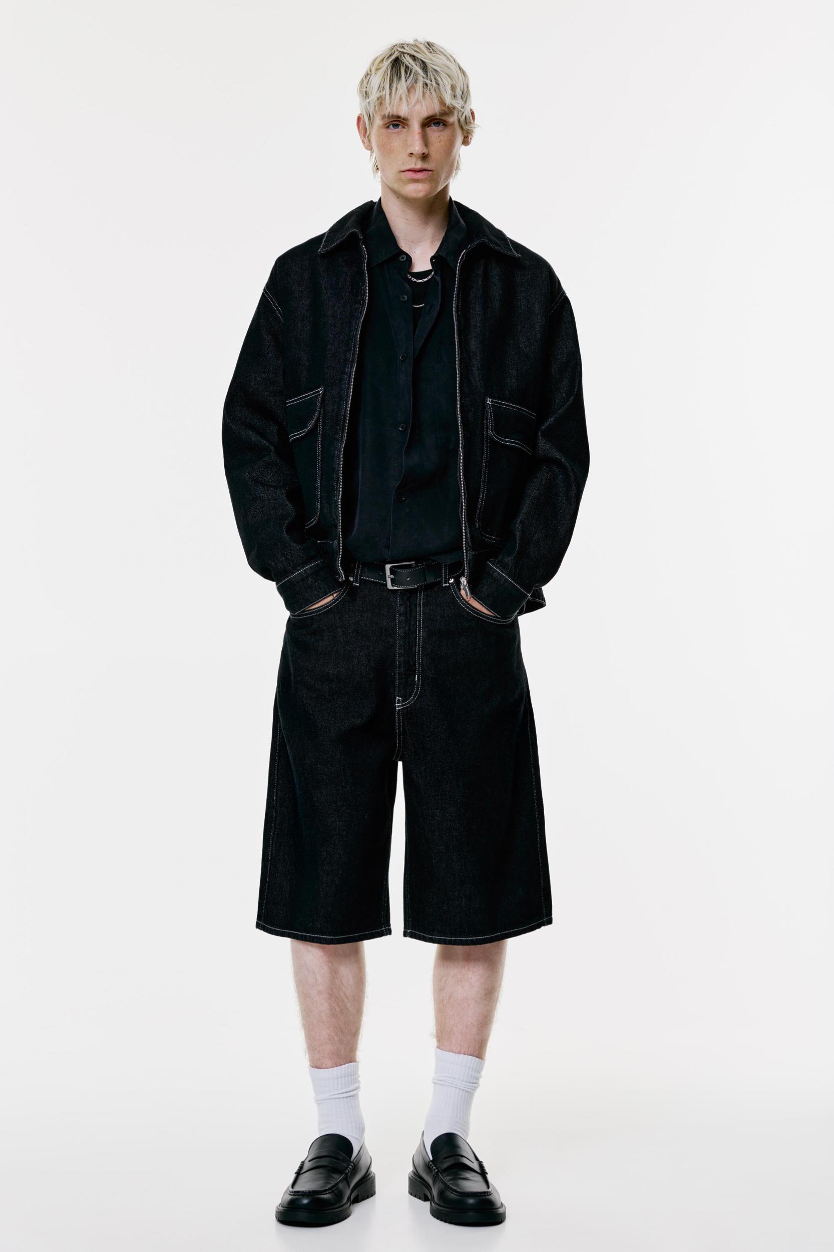 Denim jacket with pockets Product Image