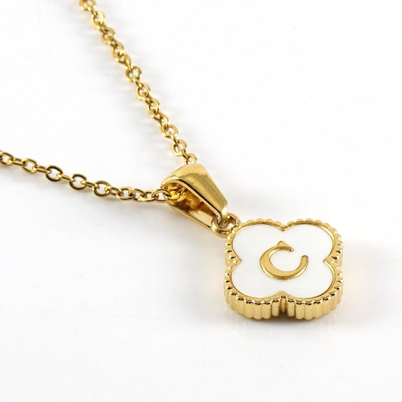 Clover Initial Necklace Product Image