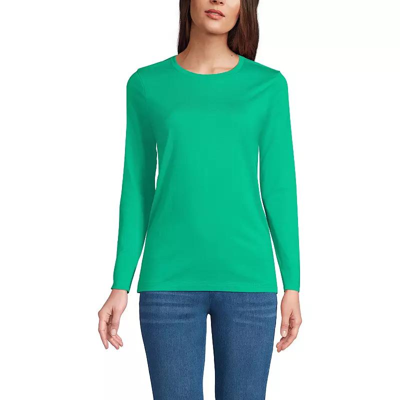 Petite Lands' End Relaxed-Fit Supima Cotton V-Neck Tee, Women's,  Product Image