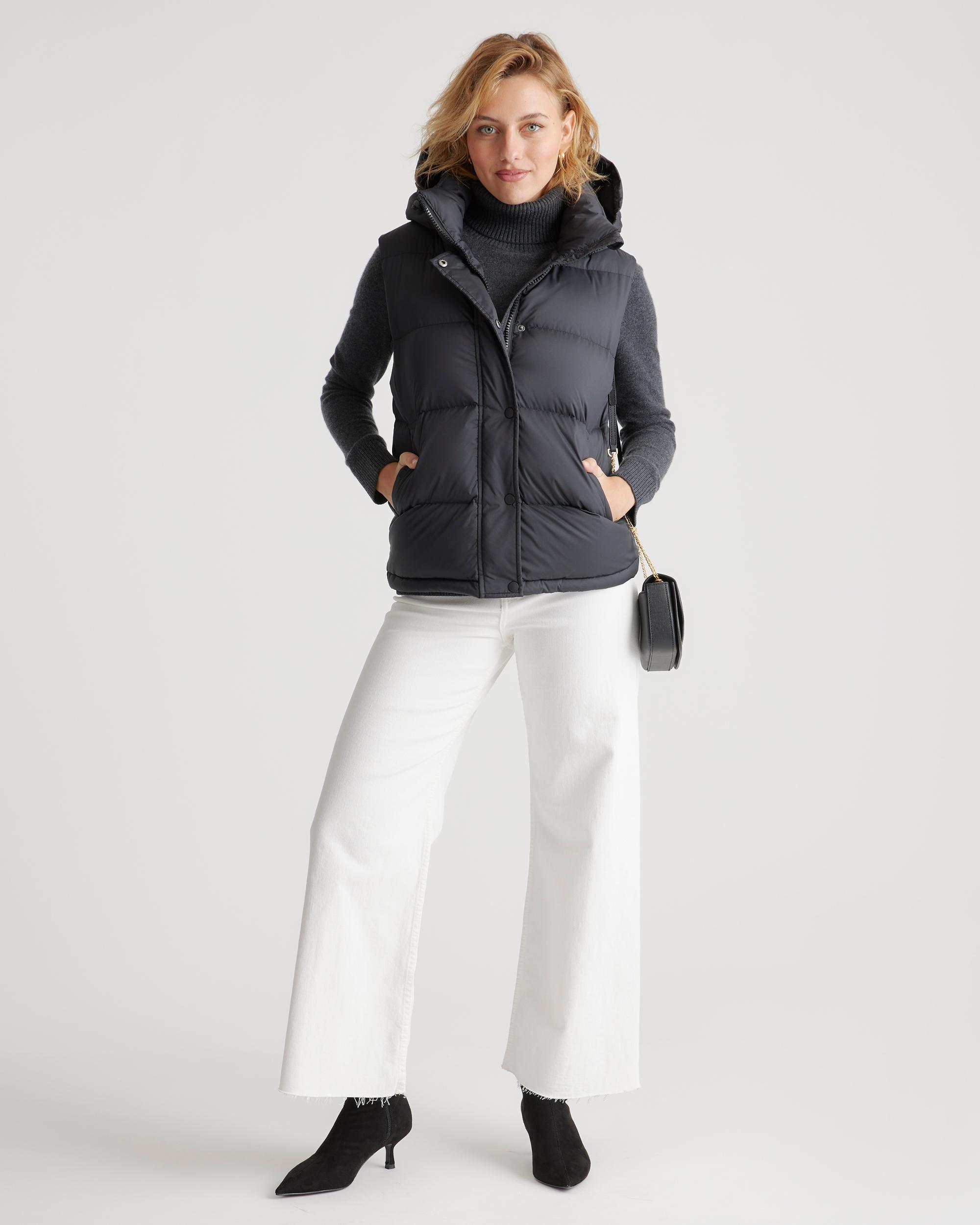 Quince | Women's Responsible Down Puffer Vest Size XS, Recycled Polyester Product Image