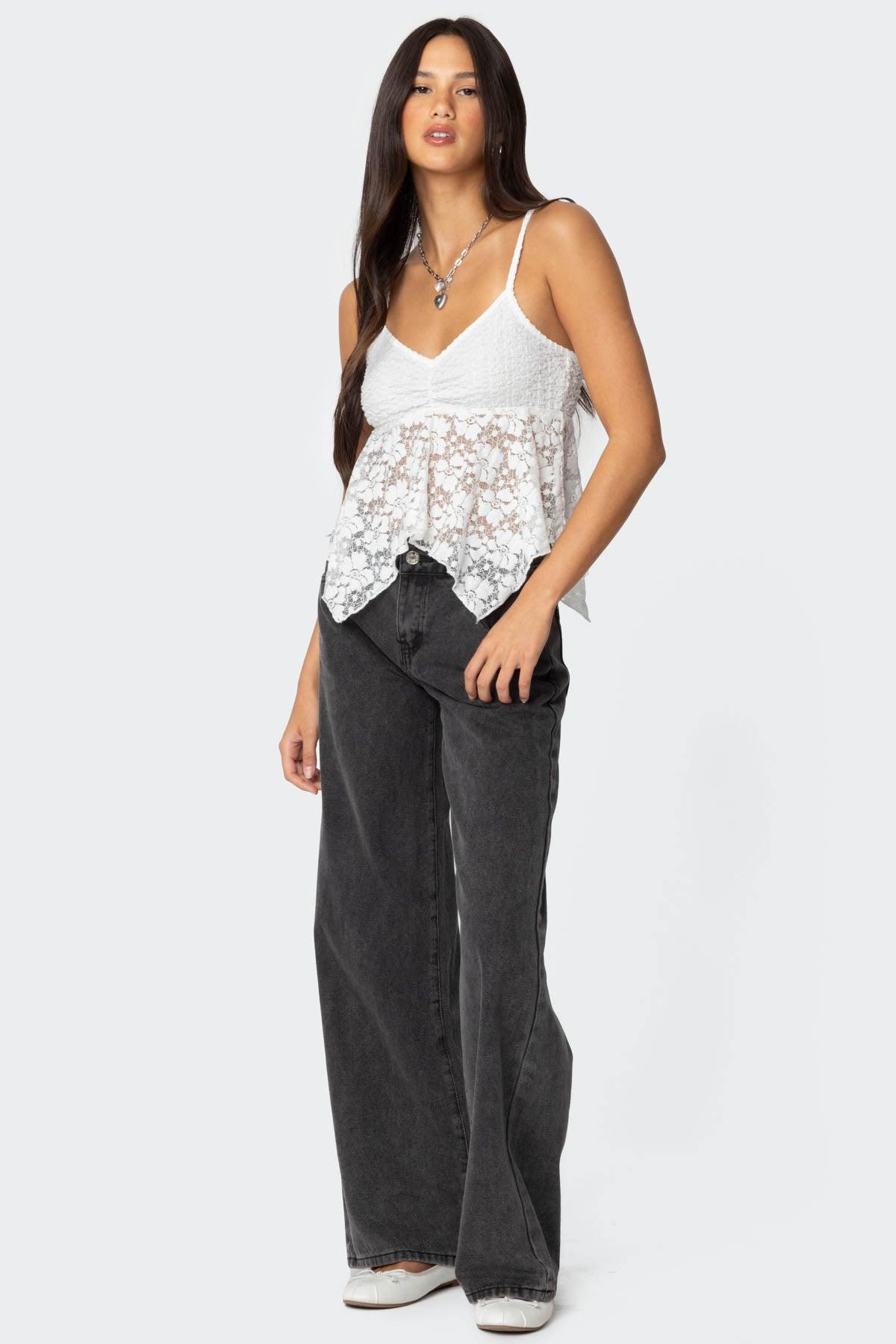 Orchid Sheer Lace Top Product Image