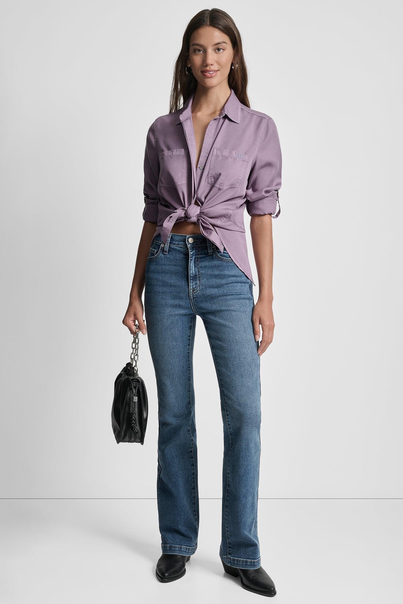 SPLIT BACK BUTTON FRONT WITH ROLL TAB Product Image