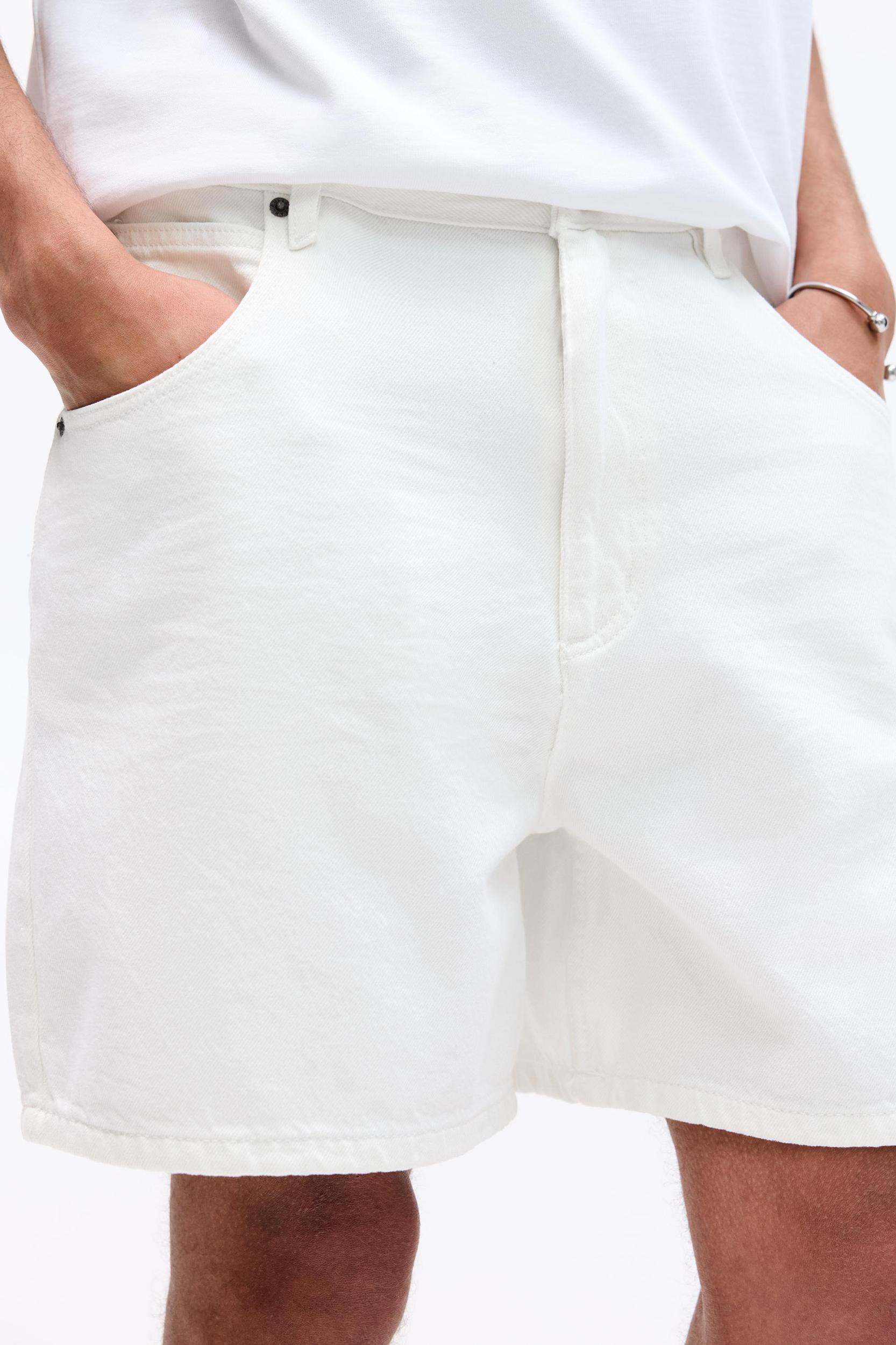 Denim short fit Bermuda shorts Product Image