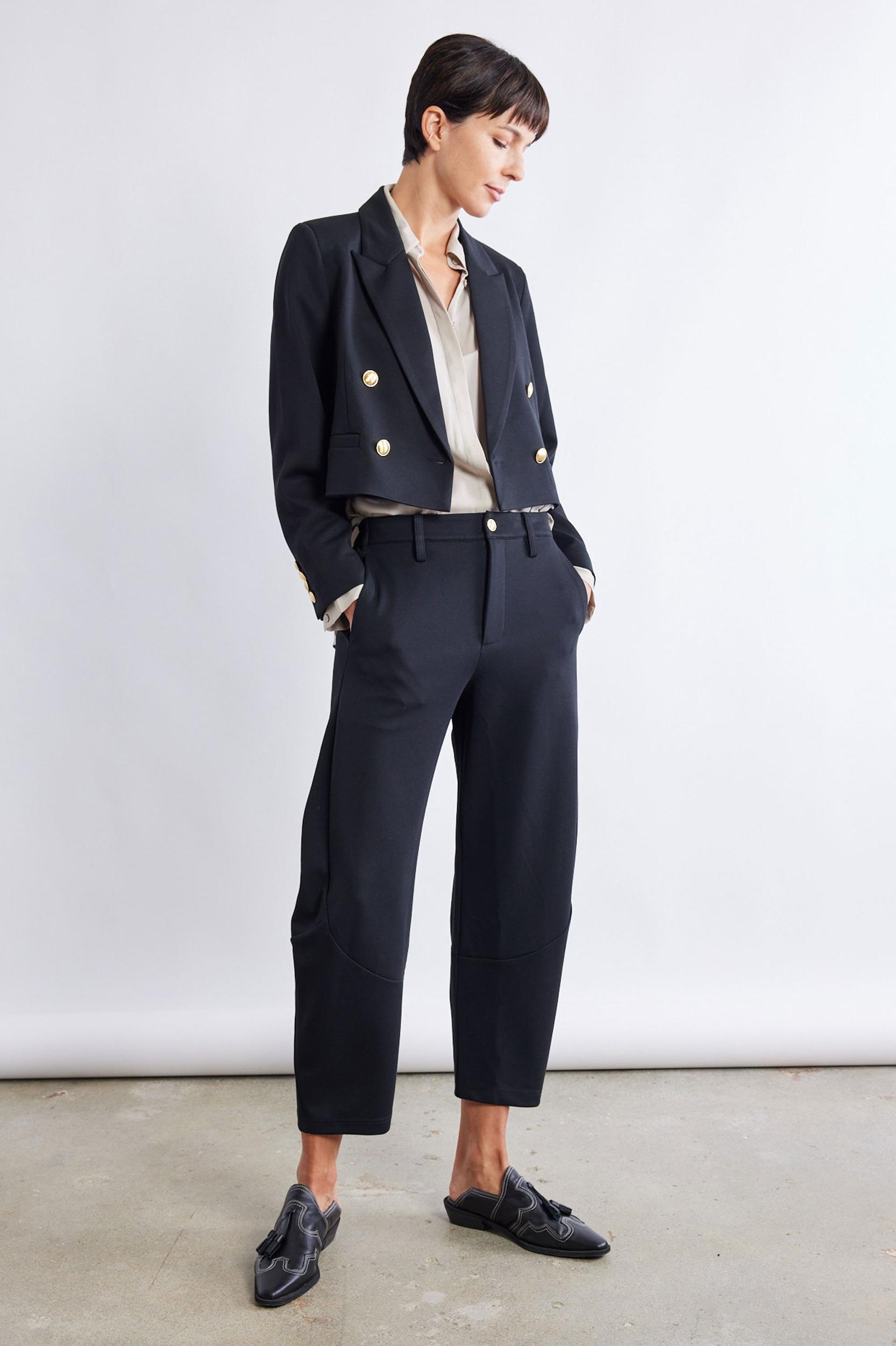 The Stretch Suit Cropped Blazer Product Image