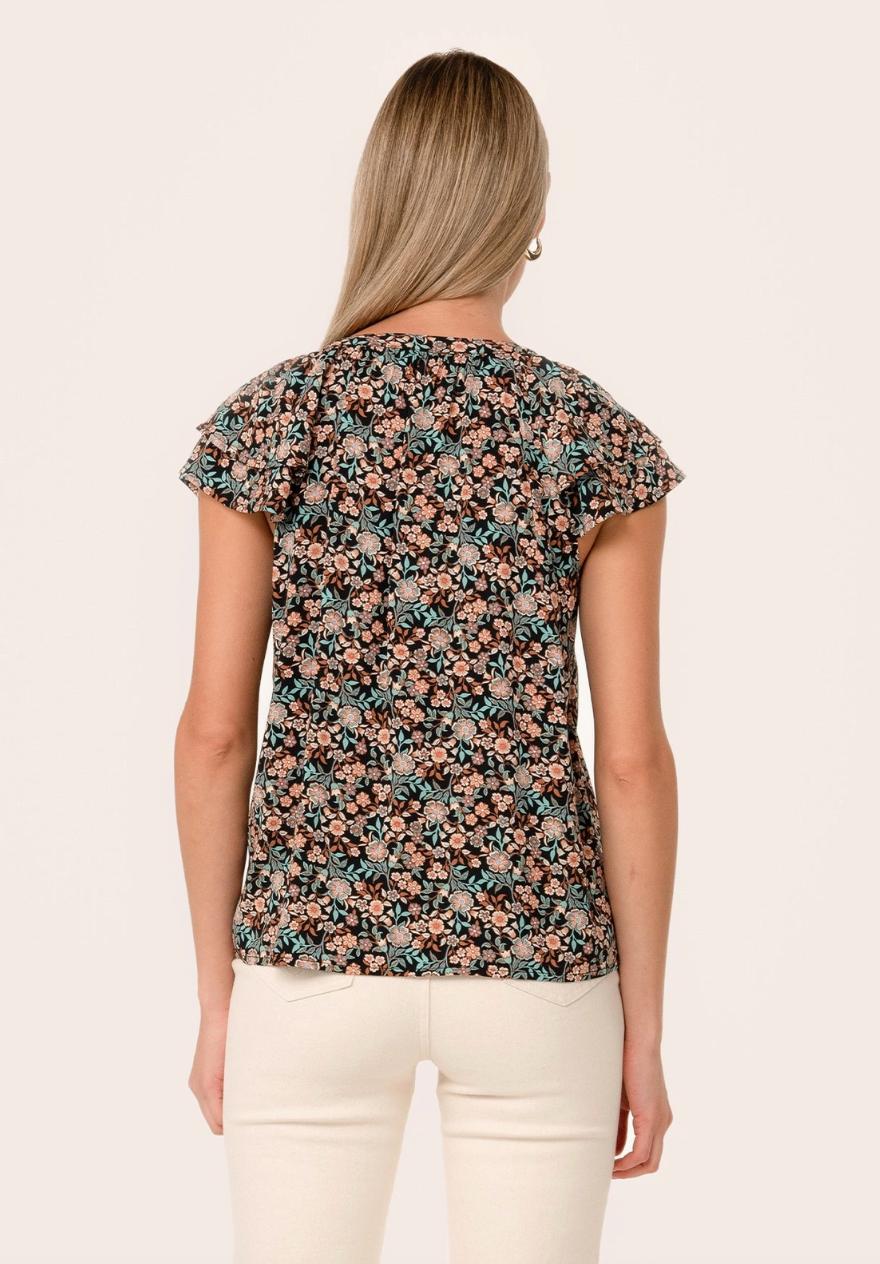 Floral Layered Sleeve Blouse Product Image