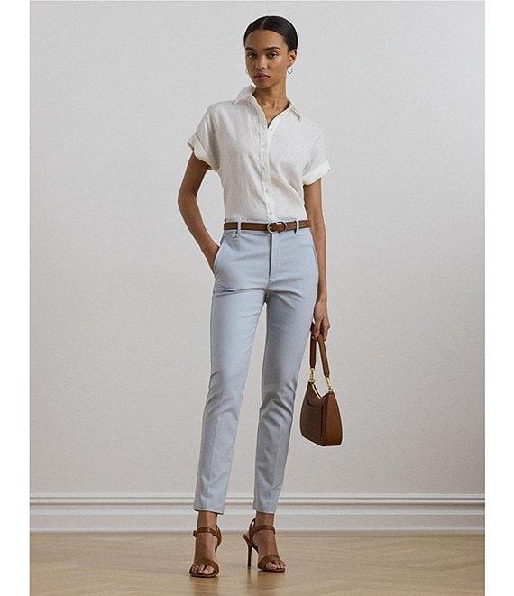 Lauren Ralph Lauren Double-Face Stretch Crop Pants Product Image