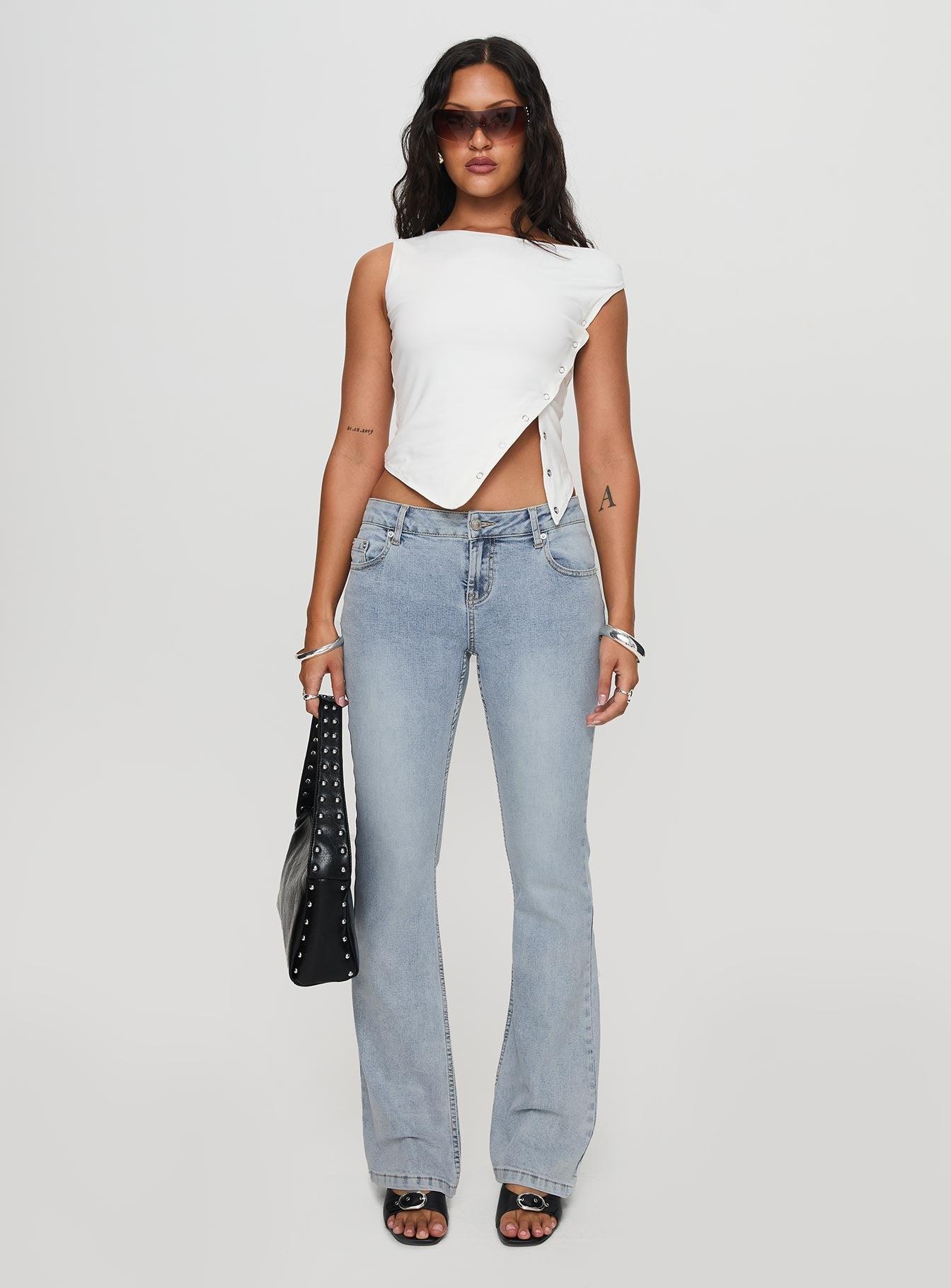 Bethany Bootleg Low Rise Jeans Light Wash Product Image