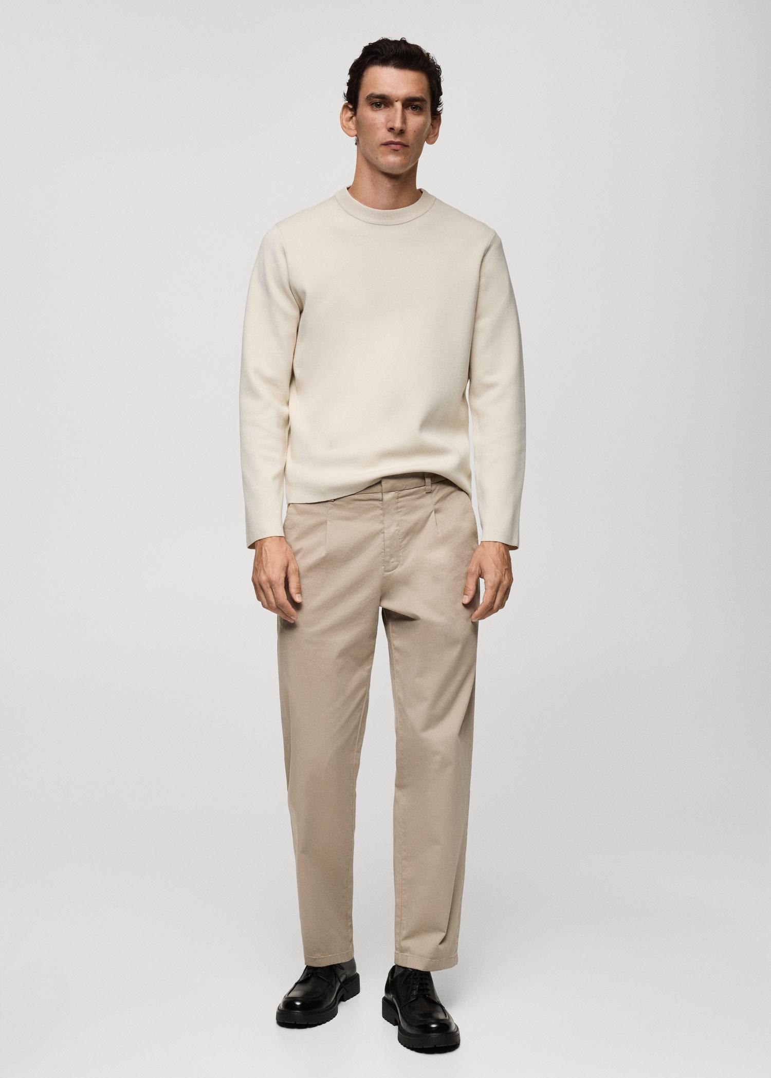 Medium-knit regular-fit sweater - Men | MANGO USA Product Image