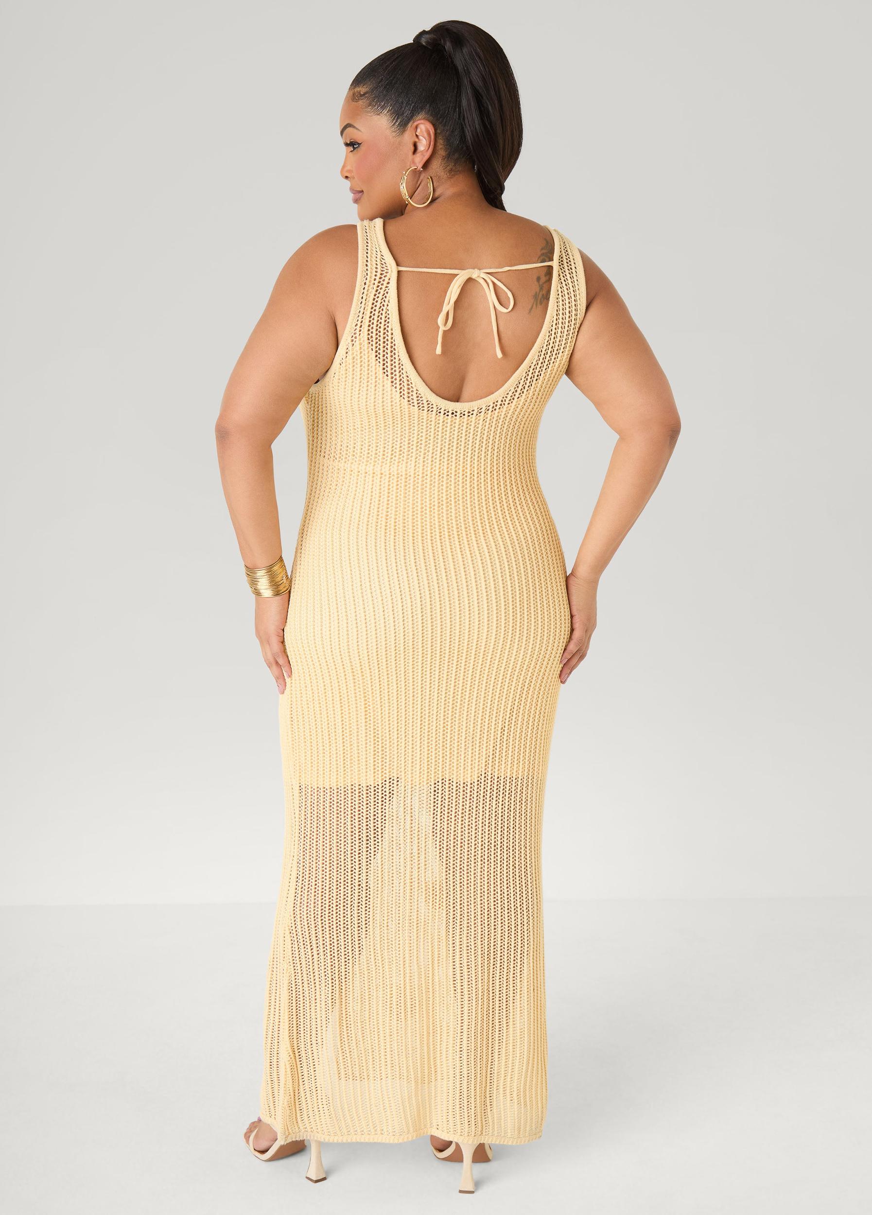 Rosette Crochet Maxi Dress Product Image