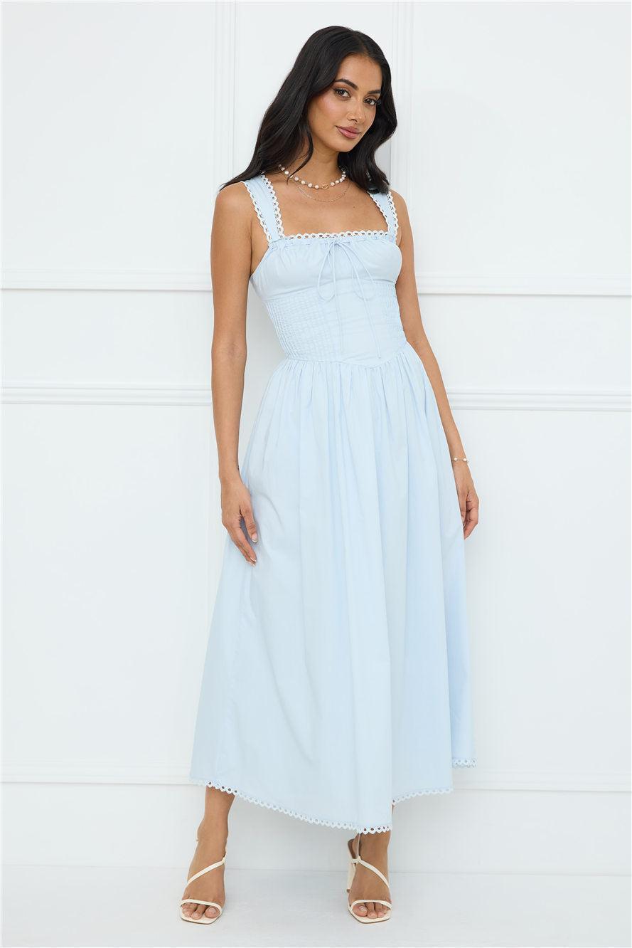 Luxe Serene Midi Dress Blue Product Image