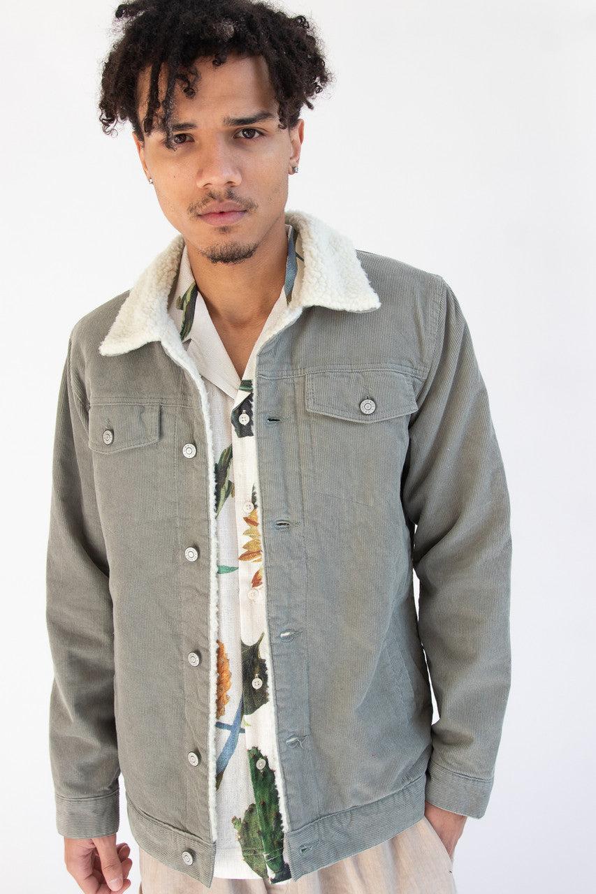 Corduroy Sherpa Lined Trucker Jacket Product Image