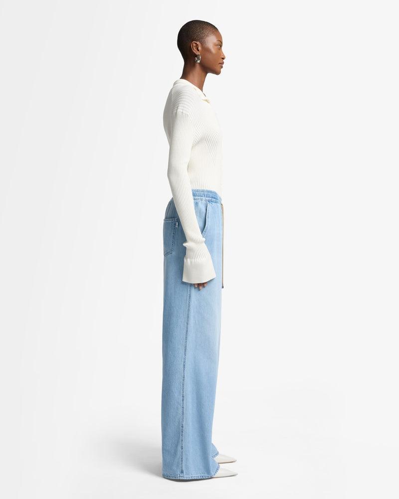 Weightless Denim Wide Leg Pant Product Image