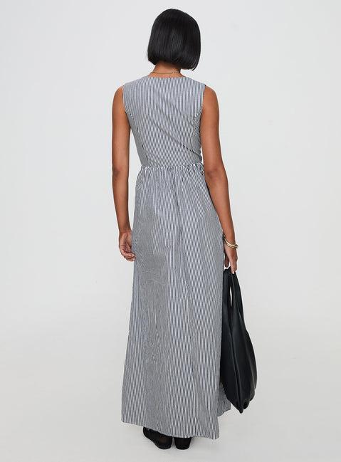 Pokey Maxi Dress Black / White Stripe Product Image