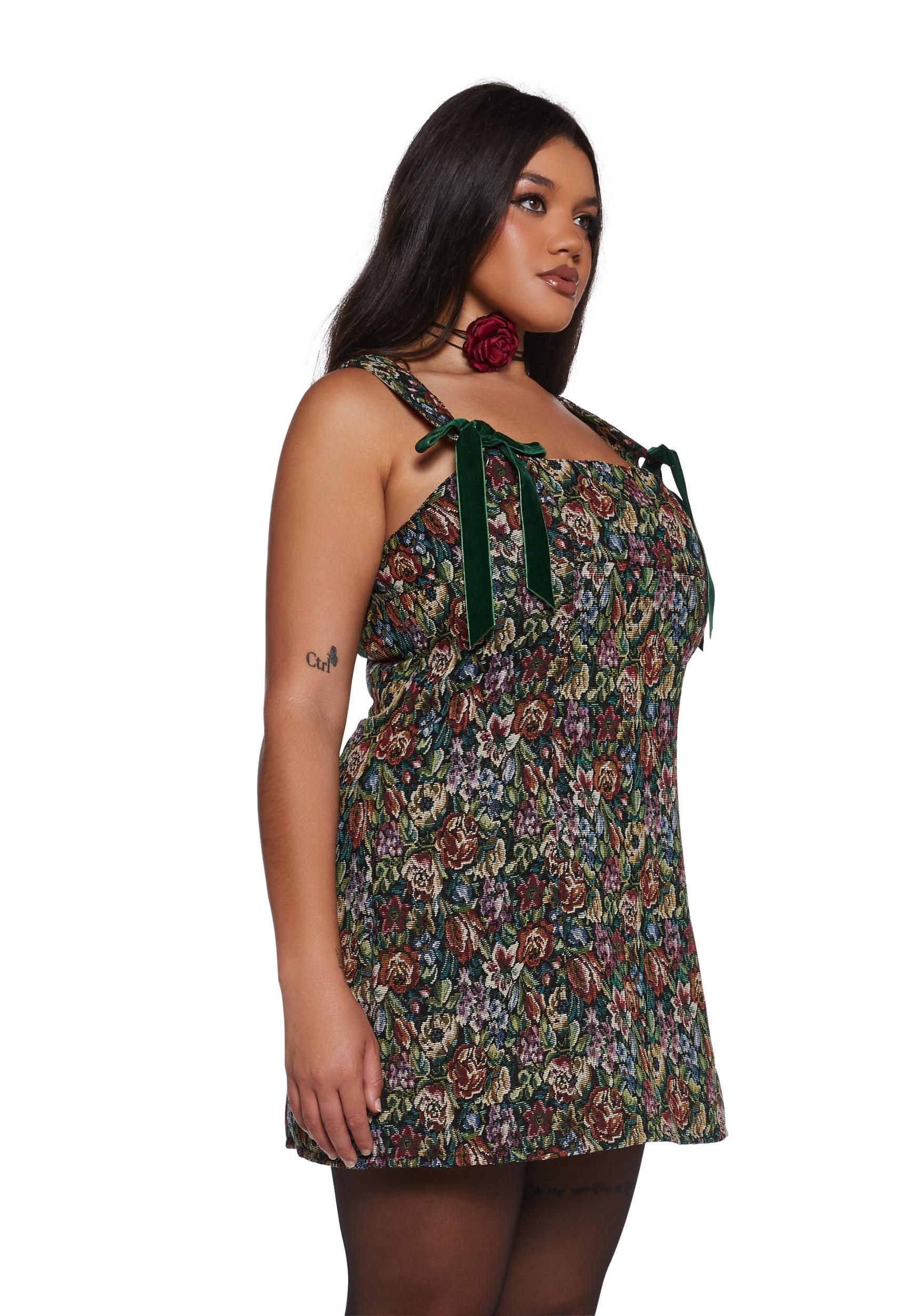 Floral Jacquard Mini Dress Current Mood - Multi Product Image
