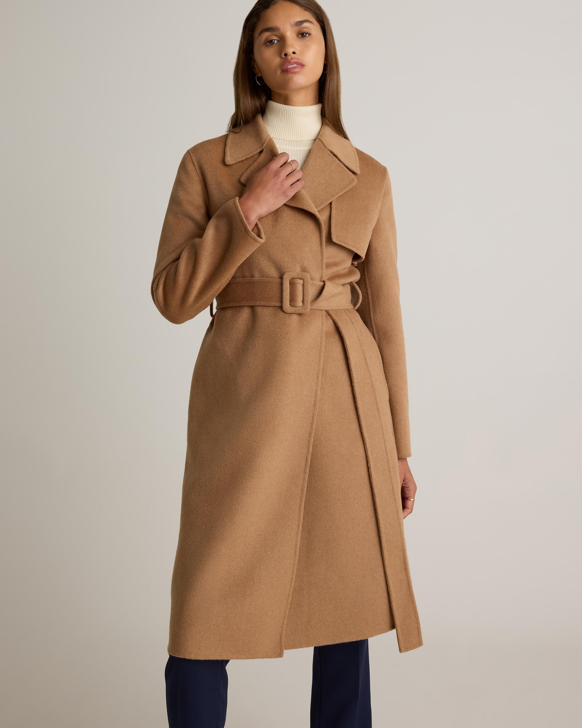Quince | Women's Double-Faced Merino Wool Trench Coat Size XL, Wool/Nylon Product Image