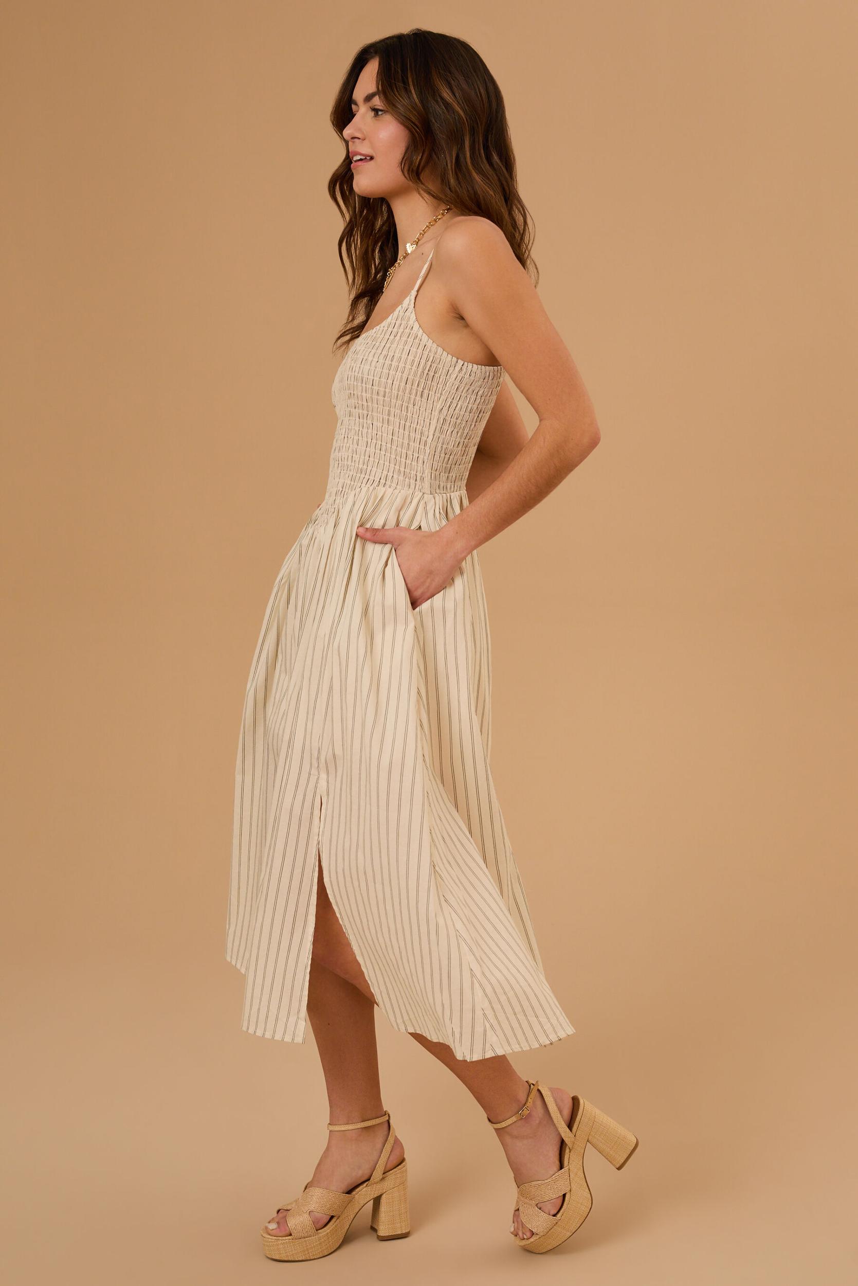 Sophia Smocked Midi Dress Product Image