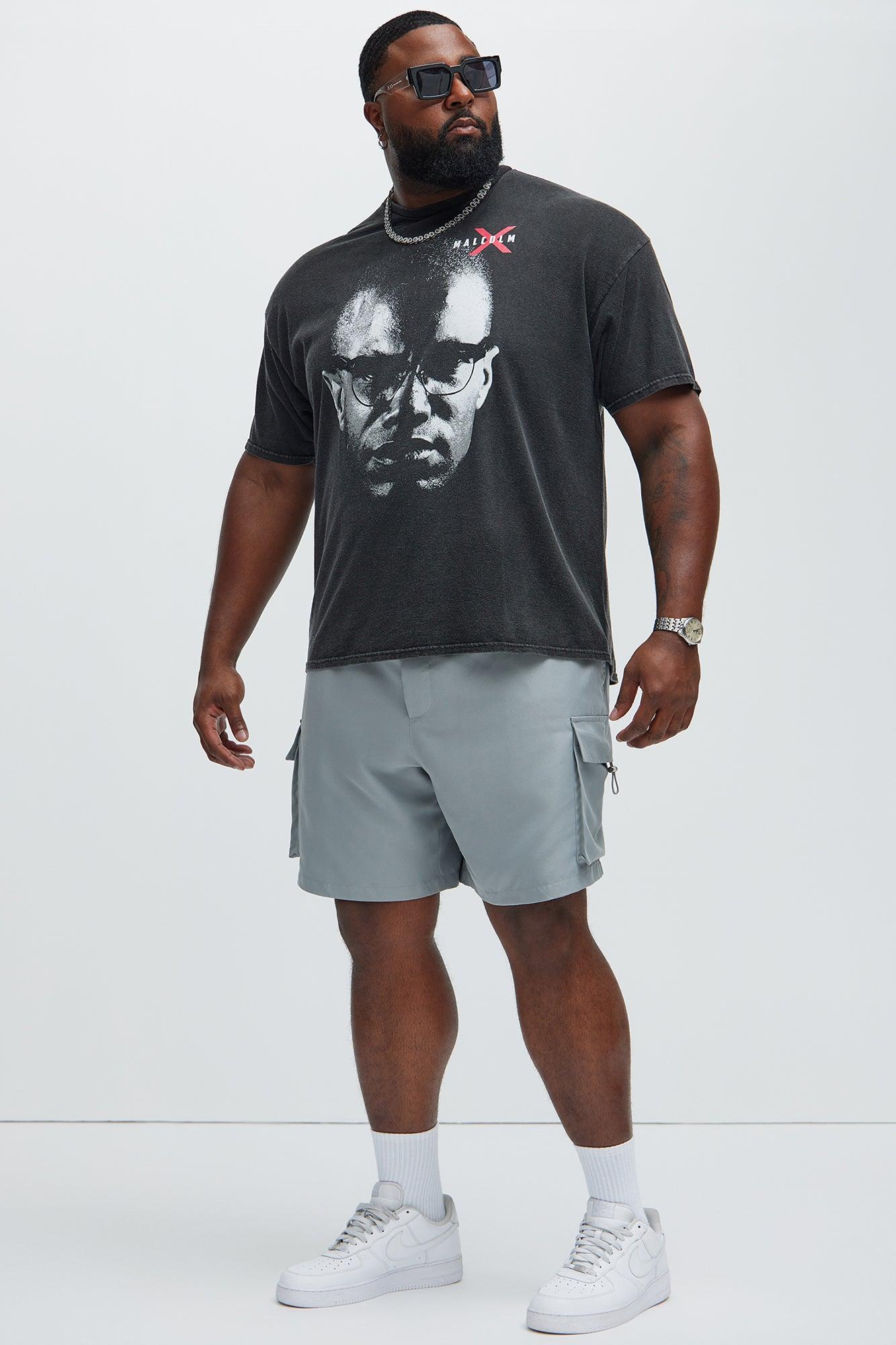 Keep It Coming Cargo Nylon Shorts - Grey Product Image