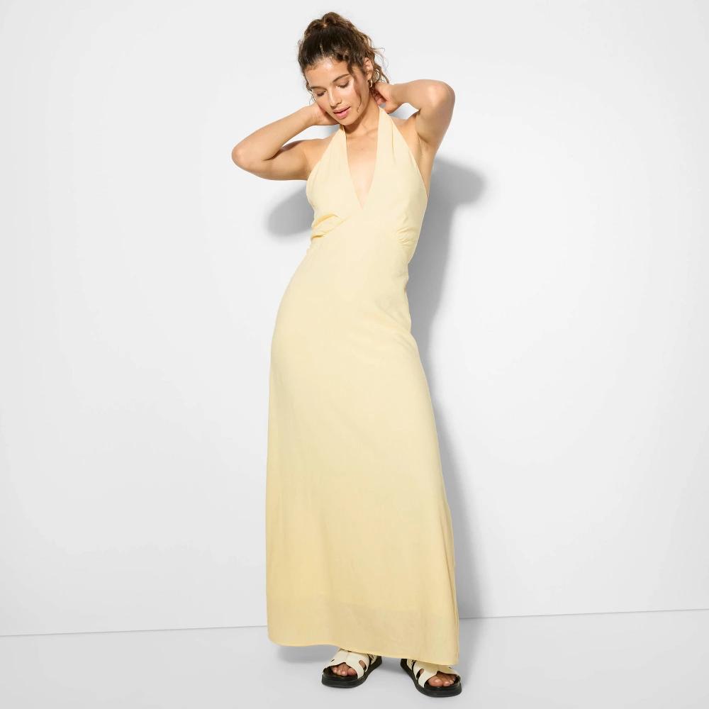 Women's Maxi A-Line Dress - Wild Fable™ Yellow Product Image