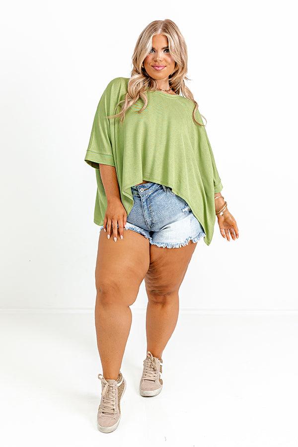 One Way Ticket Shift Top in Lime Punch Curves Product Image