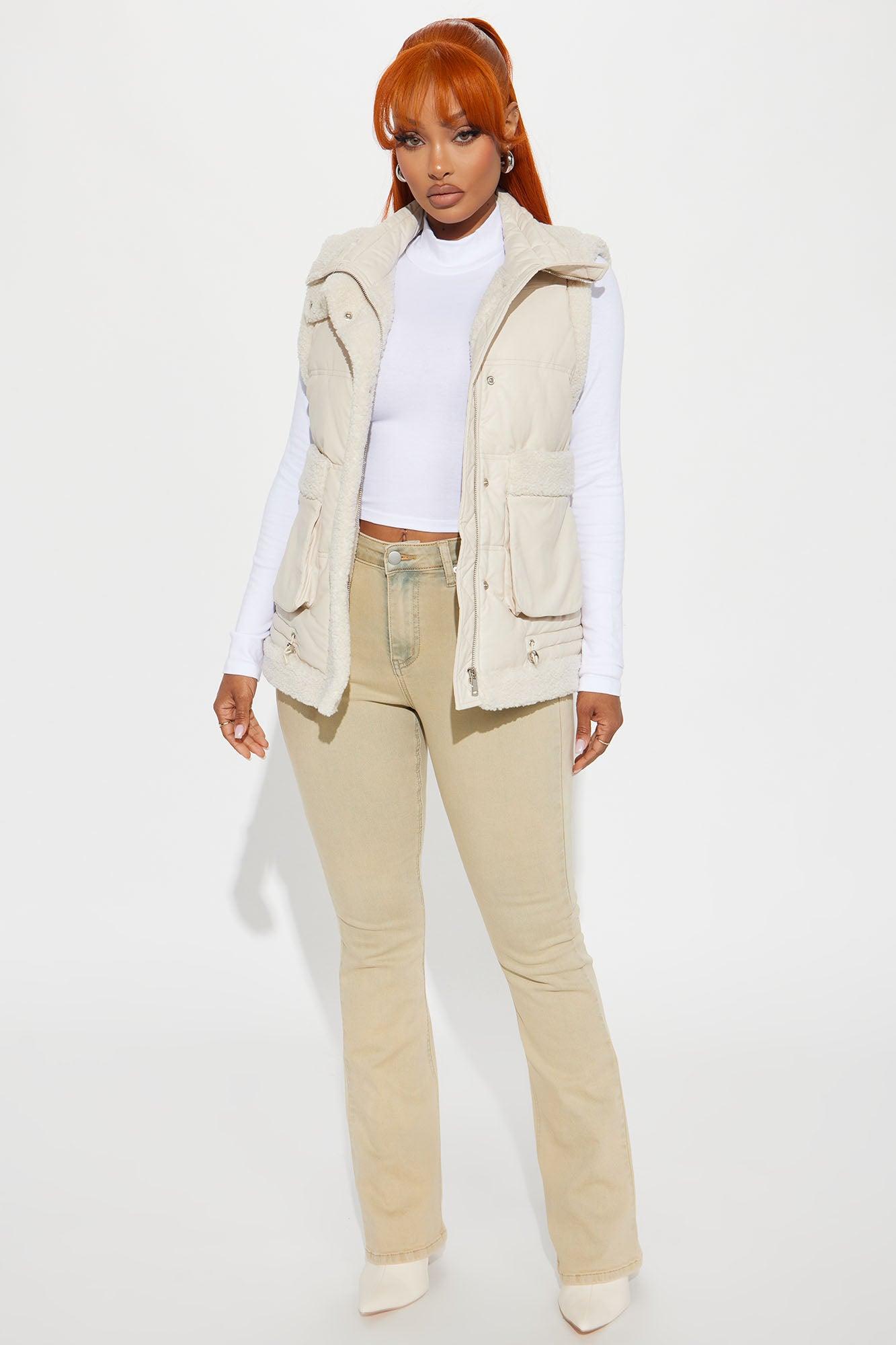 Aspen Glow Puffer Vest - Cream Product Image