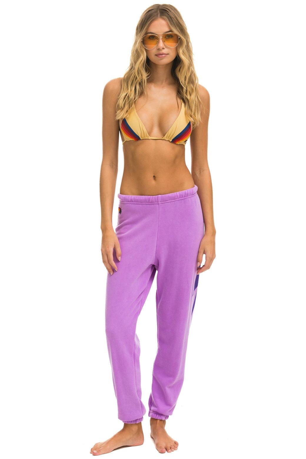 BOLT SWEATPANTS - NEON PURPLE // PURPLE Female Product Image