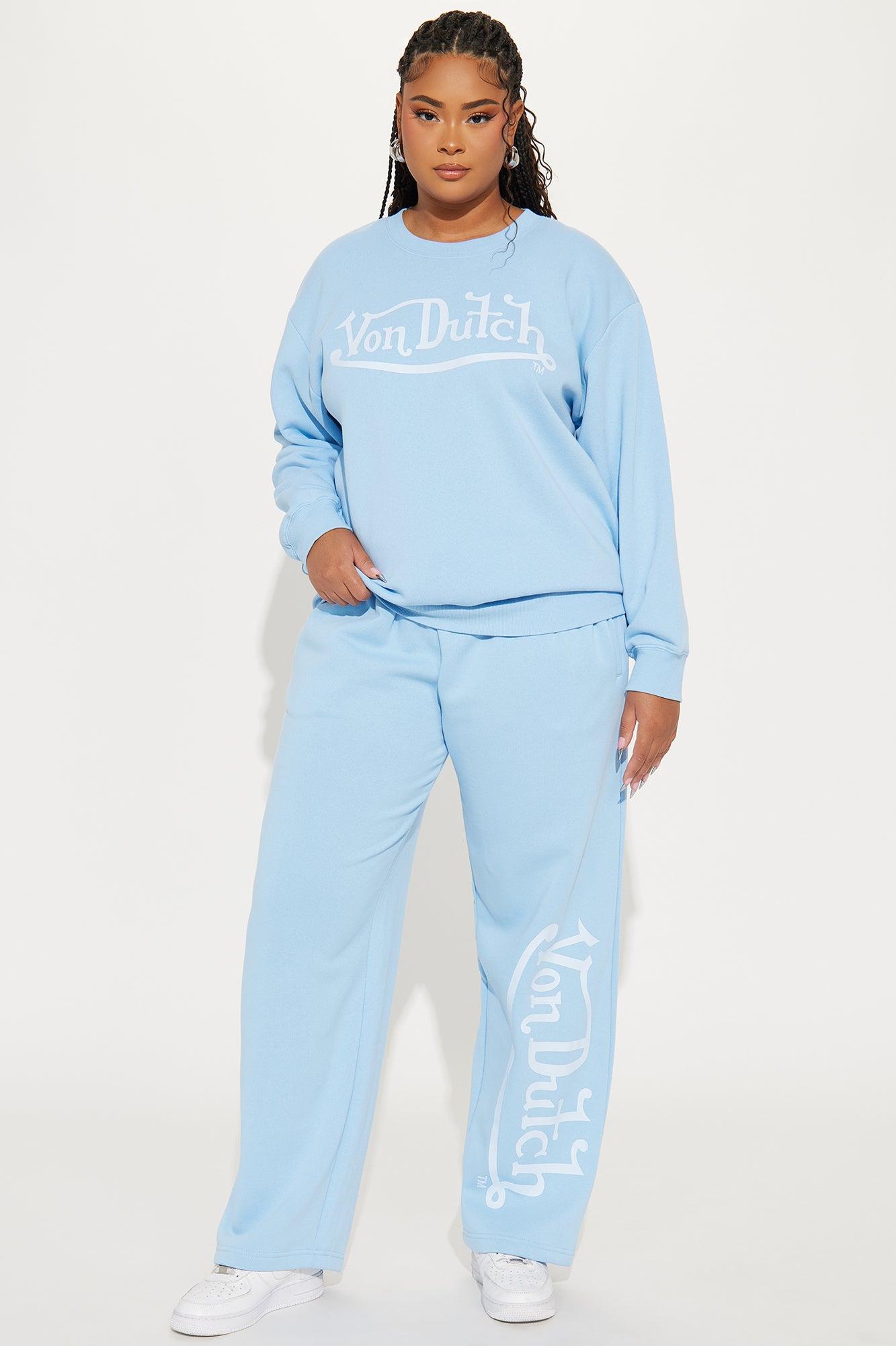 Von Dutch Distressed Crewneck Sweatshirt - Blue Product Image