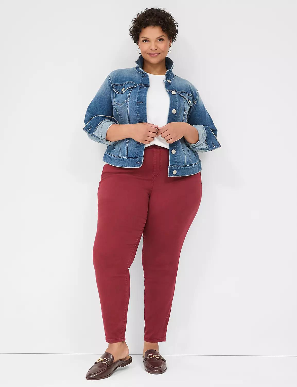 Pull-On Fit High-Rise Sateen Jegging Product Image