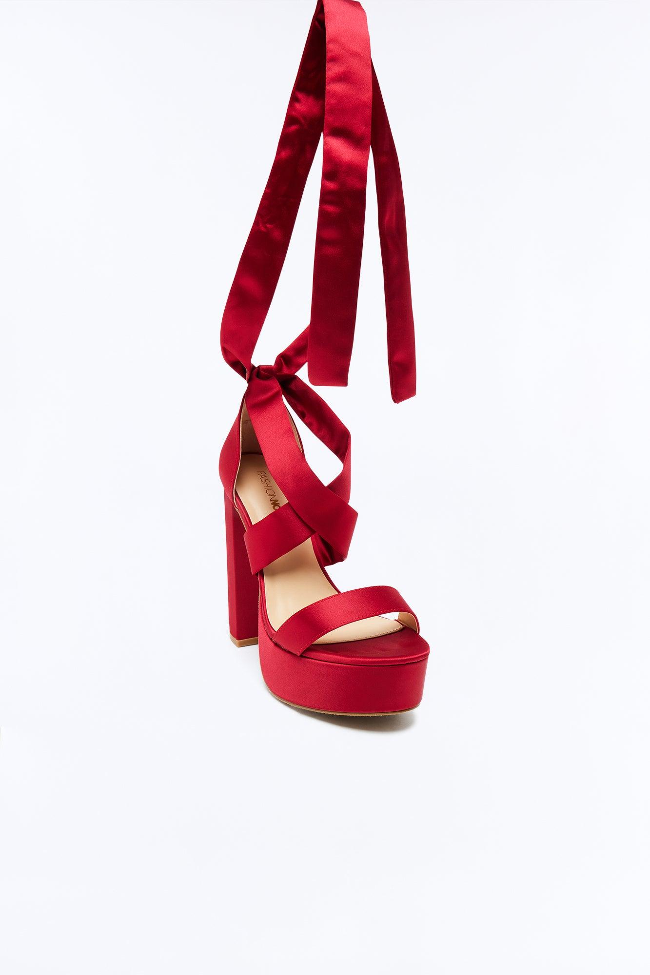 Plot Twist Heel - Burgundy Female Product Image