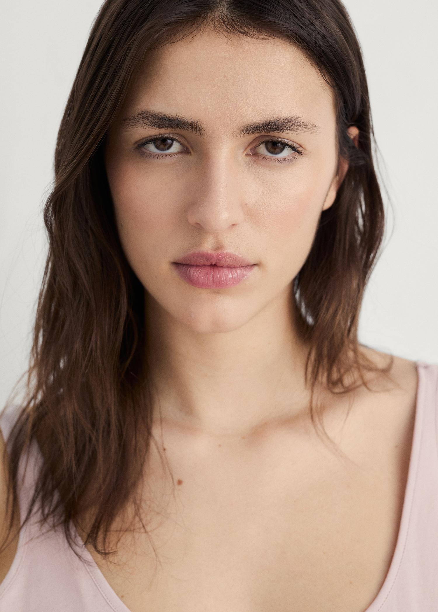 Pajama top with straps - Women | MANGO USA Product Image