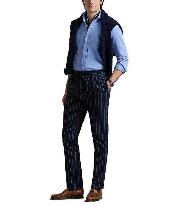 Polo Ralph Lauren Honeycomb-Knit Long Sleeve Woven Shirt Product Image