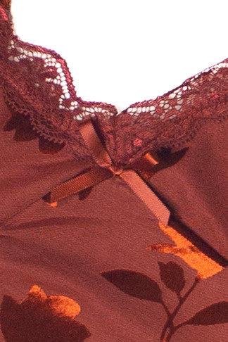 Floral Velvet Burnout Cami Product Image