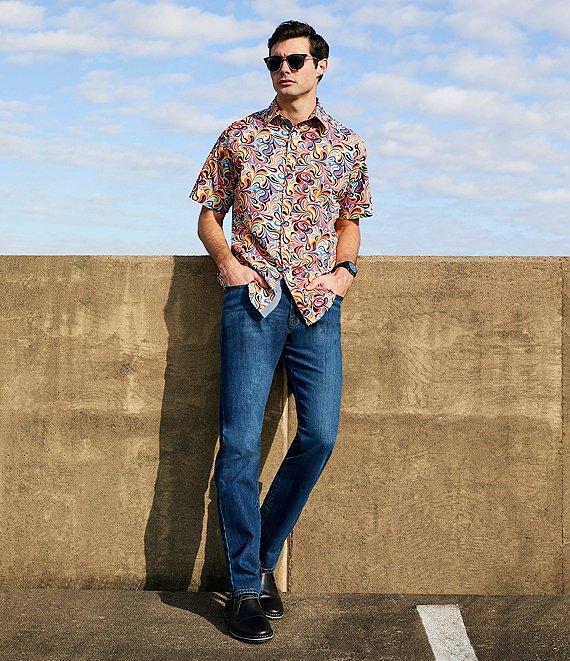 Cremieux Premium Denim Relaxed Straight Fit Medium Wash Stretch Jeans Product Image