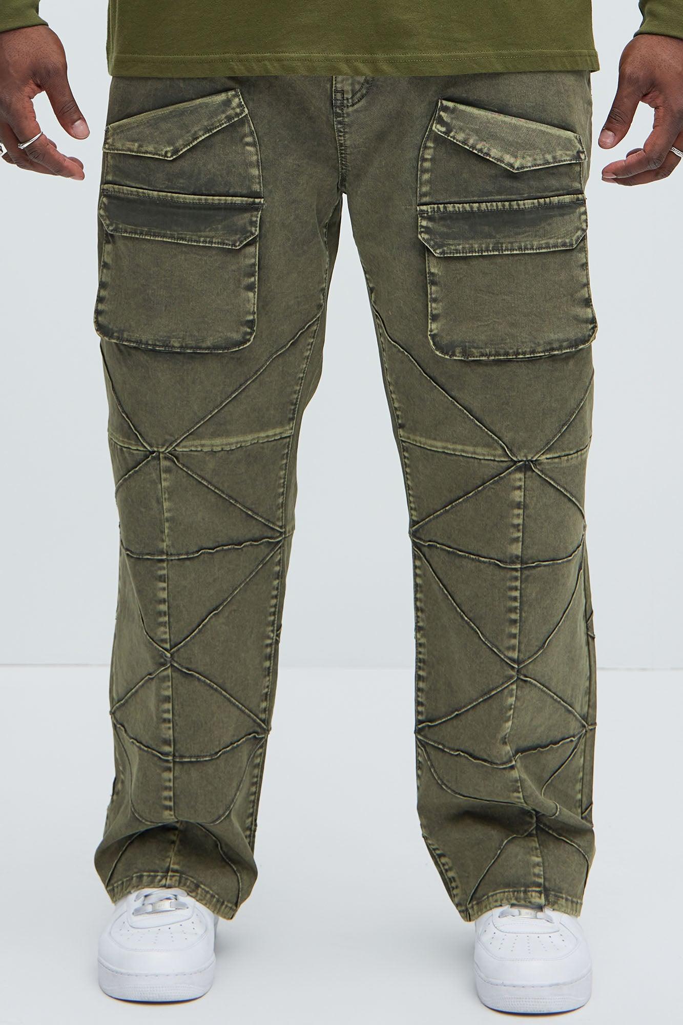 Go Time Straight Cargo Jeans - Olive Product Image