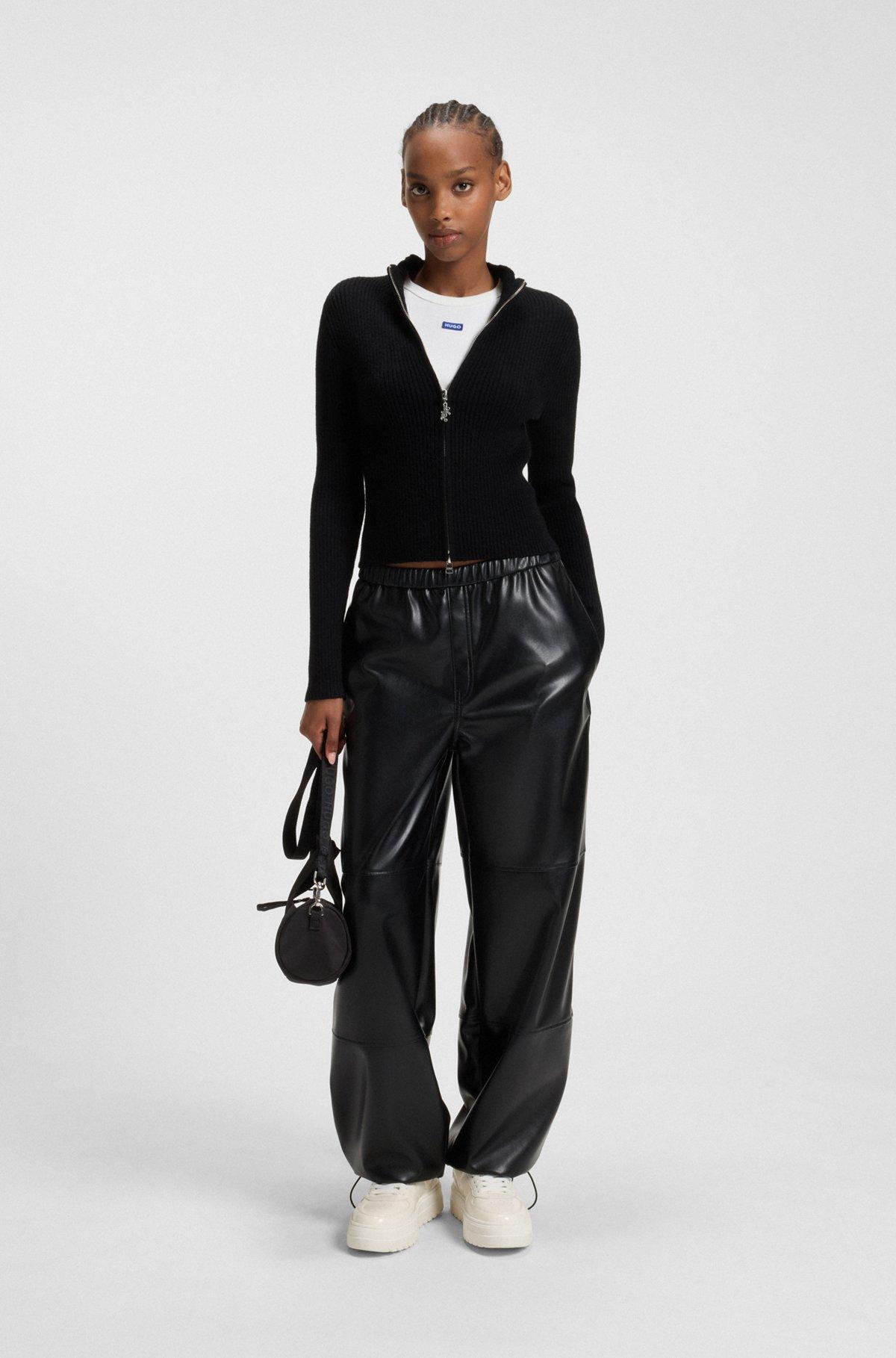 Logo-badge tank top in stretch cotton Product Image