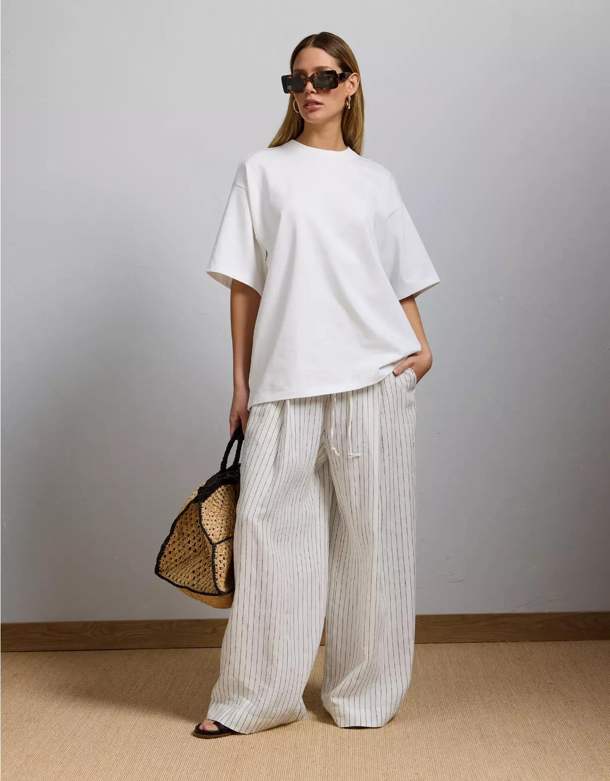 AE77 Premium Pull-On Linen Pant Product Image