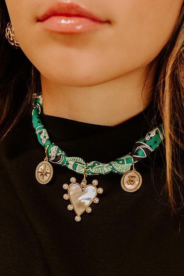 Rhonda Multi Charm Scarf Necklace Product Image