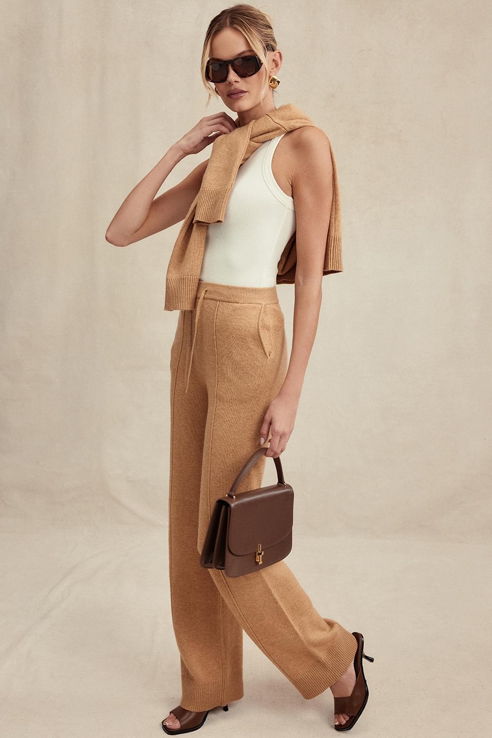 Jionni  camel cashmere blend hoodie - sale Product Image