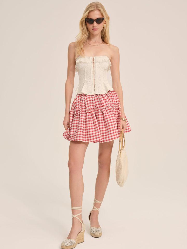 Tea Time Corset Top — White Product Image