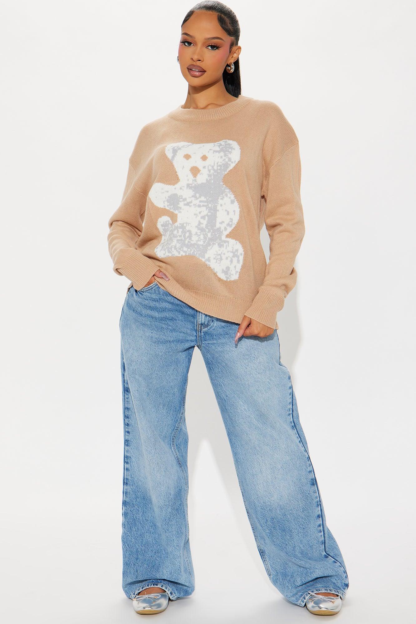 Beary Special Sweater - Taupe/combo Product Image