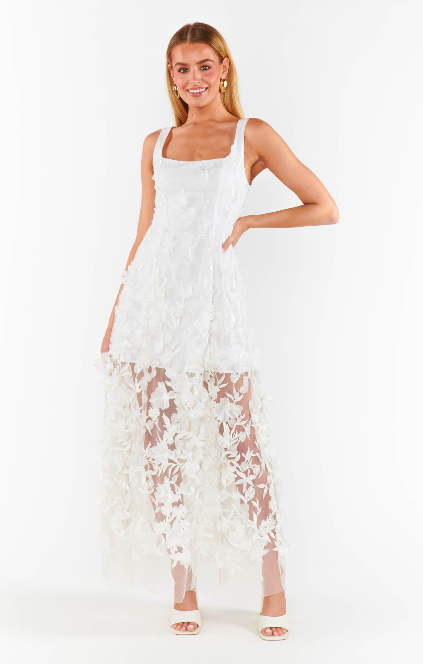 Stephanie Dress ~ 3D Floral Embroidery Product Image