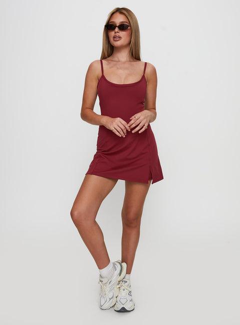 Ambition Activewear Mini Dress Cherry Product Image